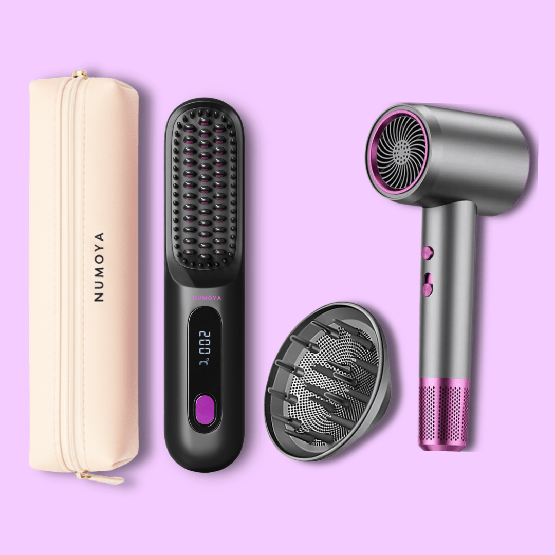 GoBrush PRO + Leather Pouch + Jetspeed Hair Dryer + Diffuser