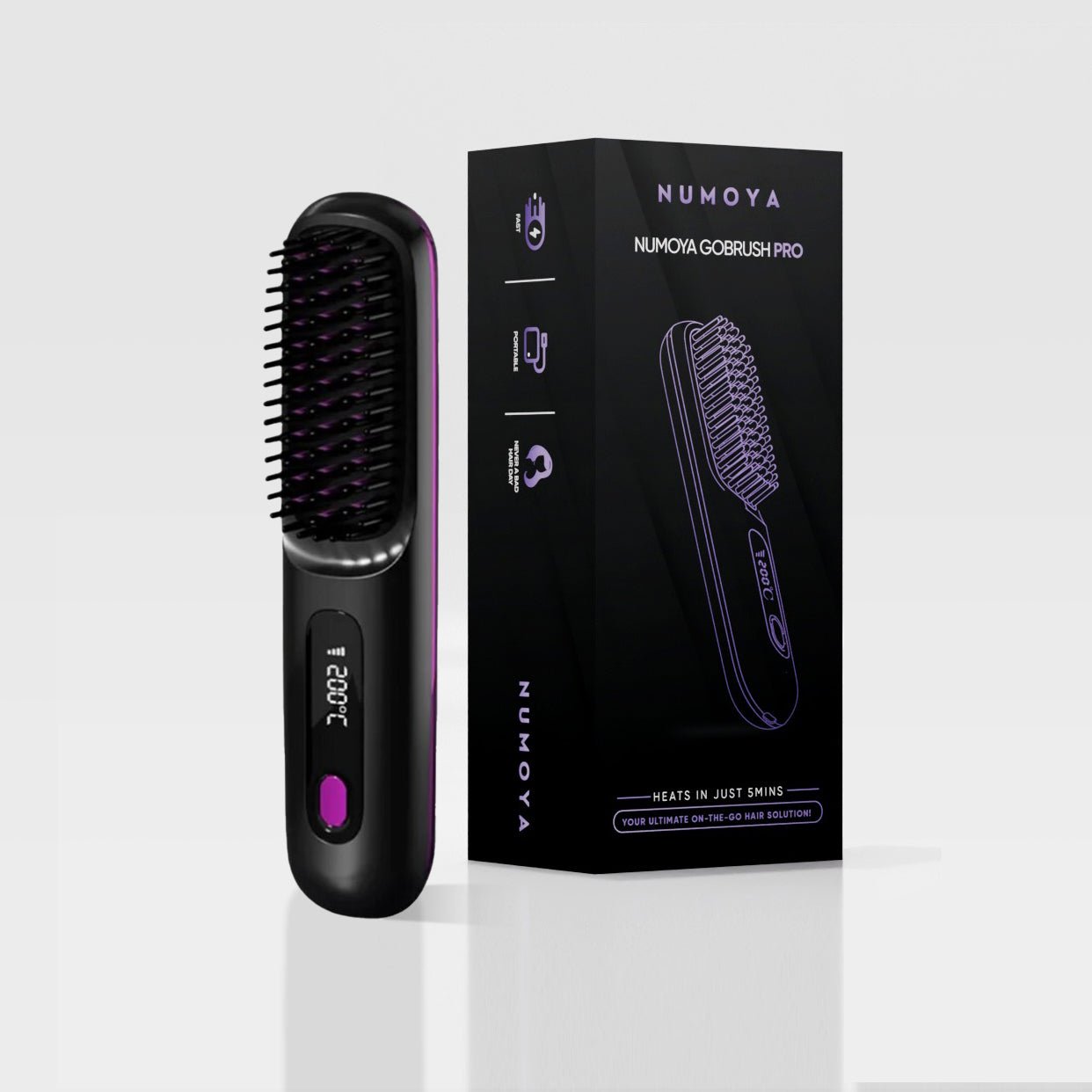 [NEW] Numoya Portable Straightener Brush - GoBrush PRO (BOGO)