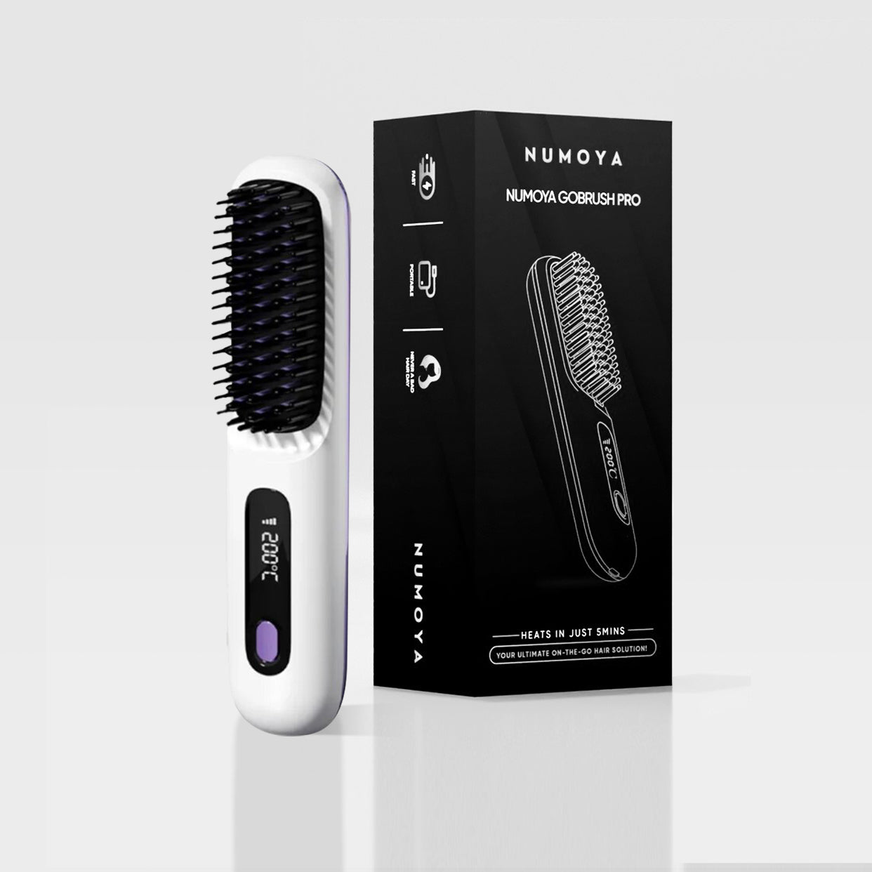 [NEW] Numoya Portable Straightener Brush - GoBrush PRO (BOGO)