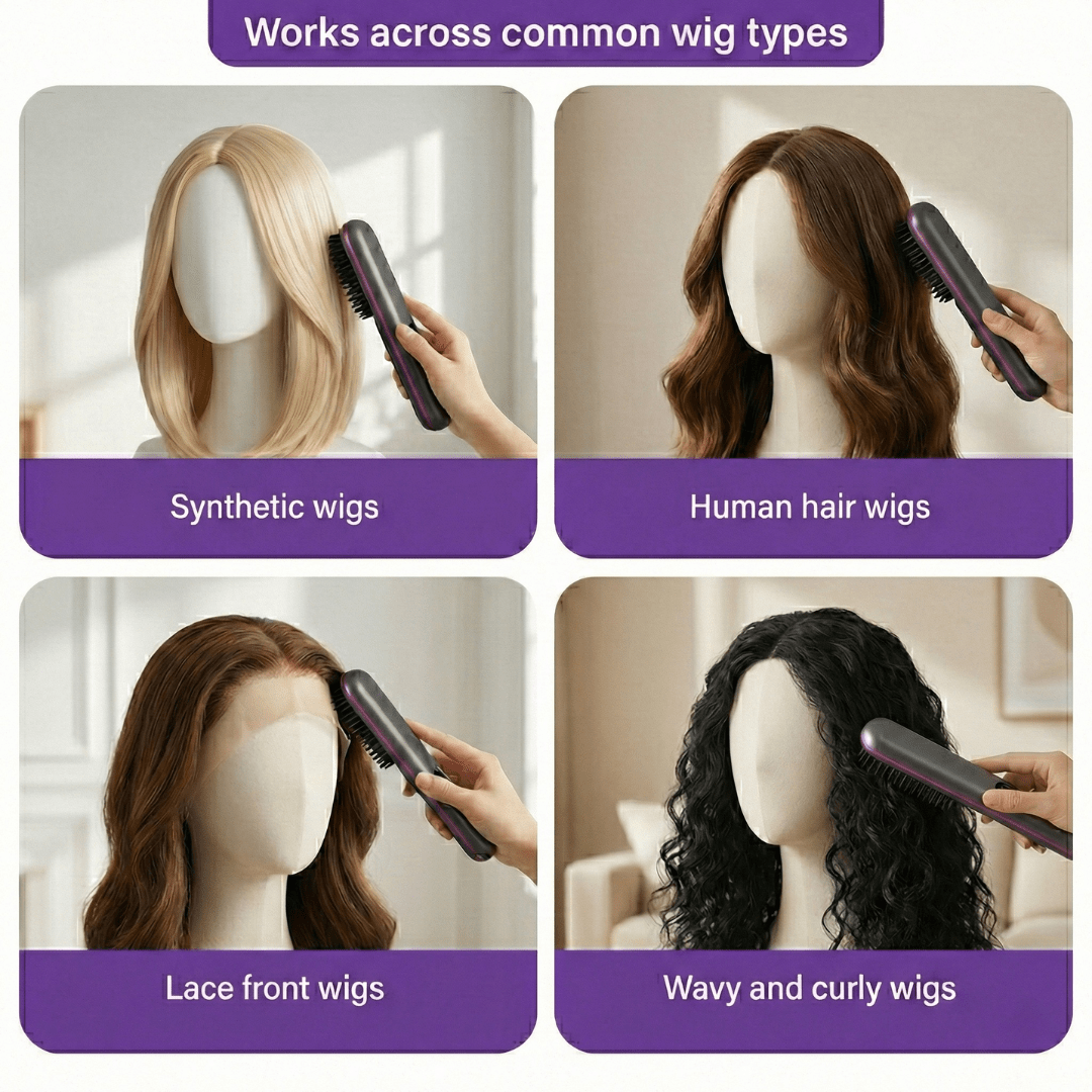 [NEW] Numoya Portable Straightener Brush - GoBrush PRO + Free Leather Pouch - NUMOYA